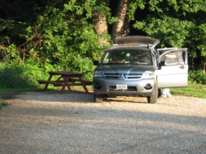 Devi did a great job camping!!