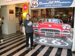 The Route 66 Museum in Clinton is well worth the stop!!  It is a lot of fun!!