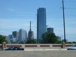 A far away shot of Oklahoma City, Oklahoma.