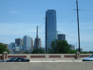 A far away shot of Oklahoma City, Oklahoma.