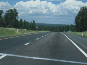 The road back to the highway.  The sky out west is truly a wonder.